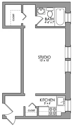 Floor plan Edgerly Studio B