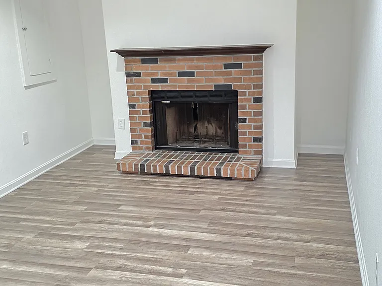 Basement Room with Fireplace
