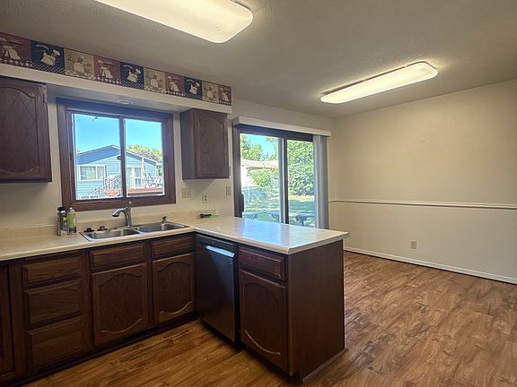 Dining space with walkout to backyard
