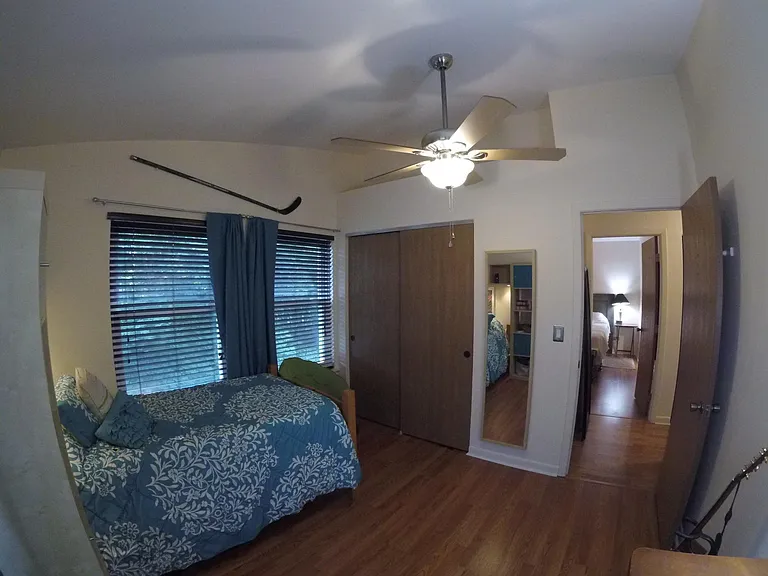 One of the three bedrooms.