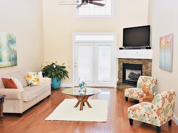 Gas fireplace in family room