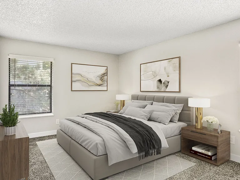 A Bedroom at Hilltop View Apartments