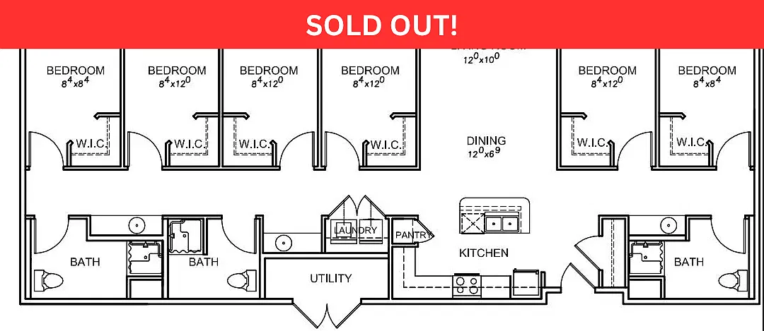 Floor plan Tower 6 bed 3 bath
