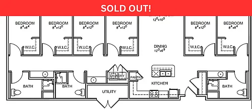 Floor plan Tower 6 bed 3 bath