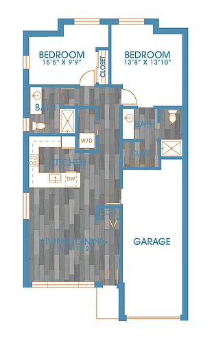 Floor plan 2X2 J