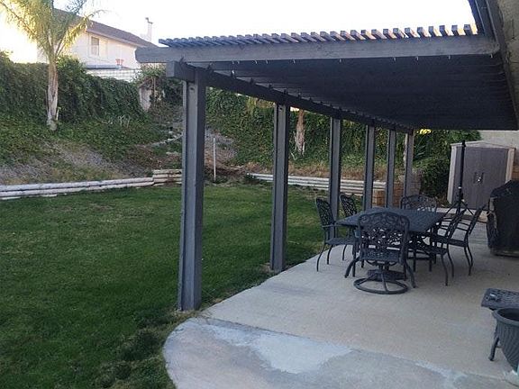 Large Backyard with Lattice Patio