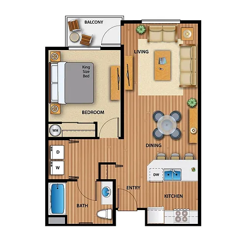 Floor plan Pinot (Fully Furnished)