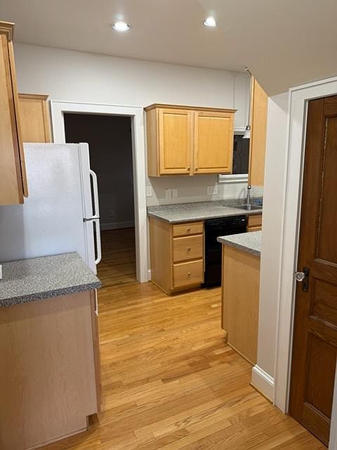 Galley kitchen entry from living room