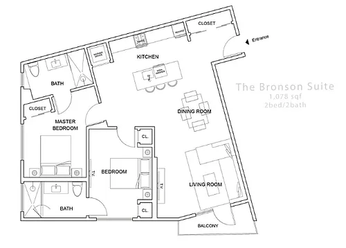 Floor plan Bronson Suite