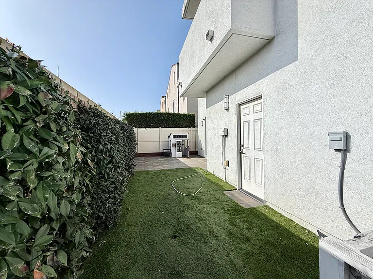 Backyard turf and patio