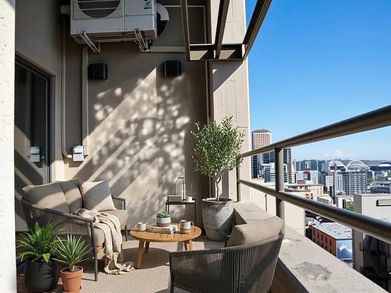 Balcony staged