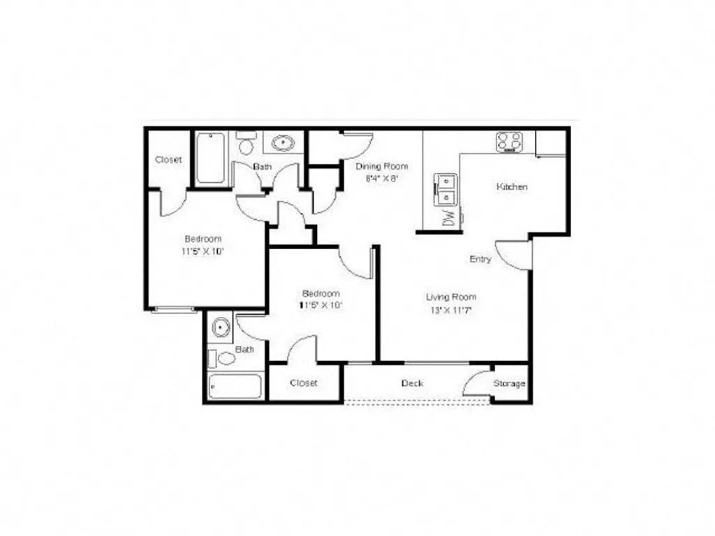 Floor plan Two Bedroom