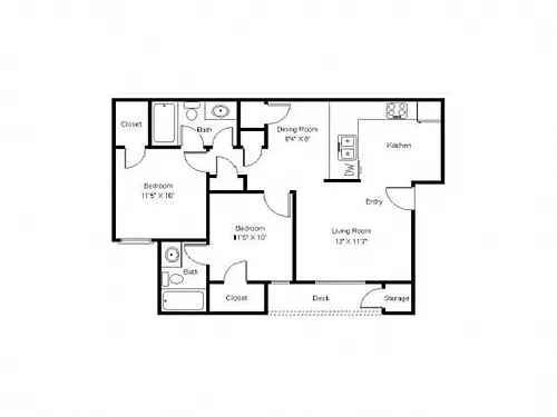 Floor plan Two Bedroom