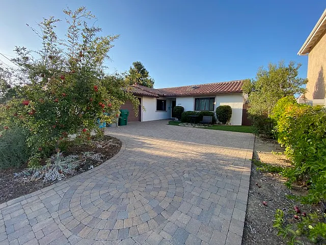 Custom Paver Driveway, Clay tile roof