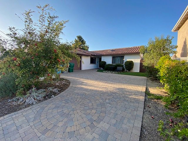 Custom Paver Driveway, Clay tile roof