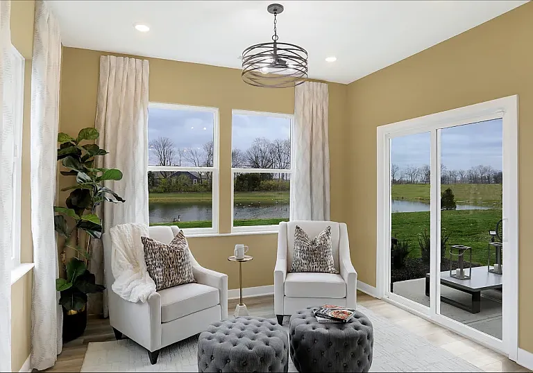 Morning Room Opening to Private Space and Walking Trails