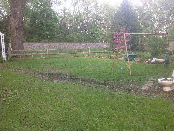 Side yard and back yard