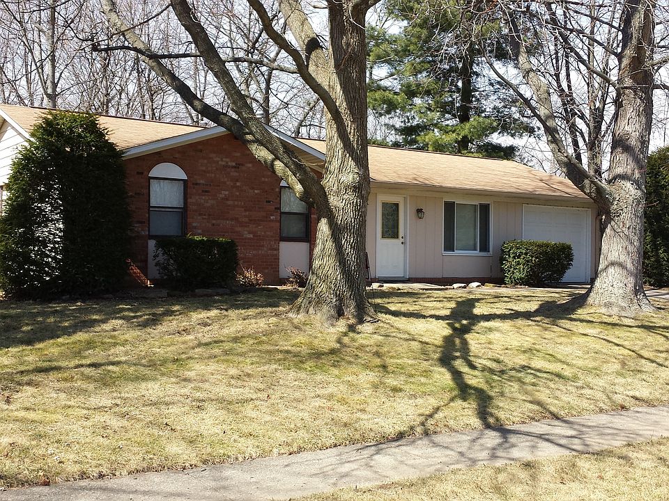 Front view with sidewalks