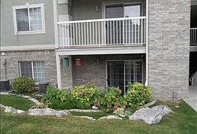 View of one covered patio area