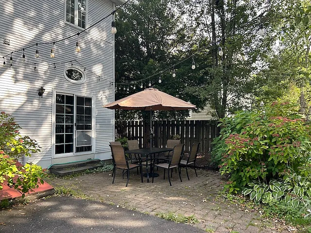 dining in the back patio