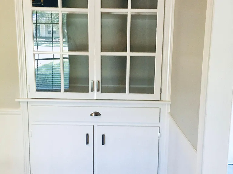 Built in china cabinet in dining room