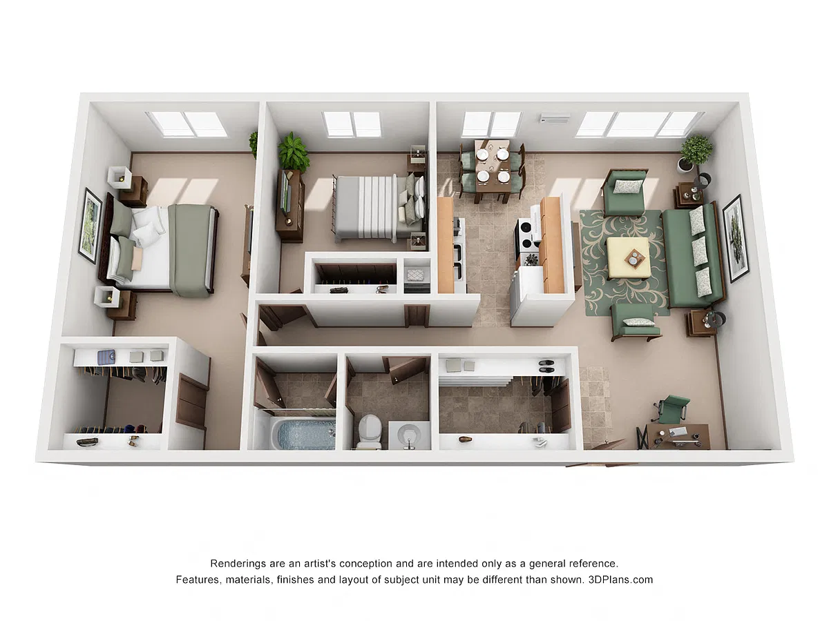 Floor plan 2 Bedroom Deluxe