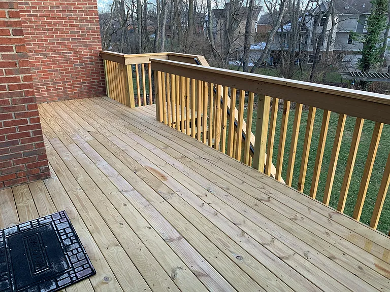 Deck outside kitchen