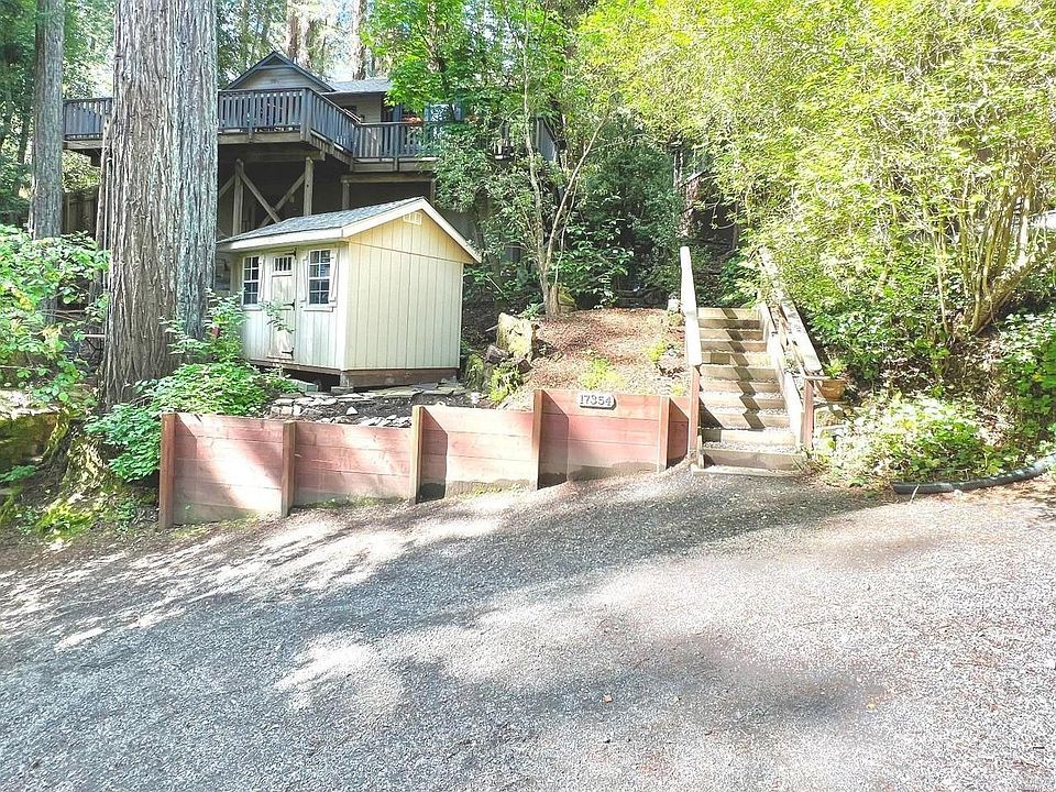 Front of the property work shed in front house up above