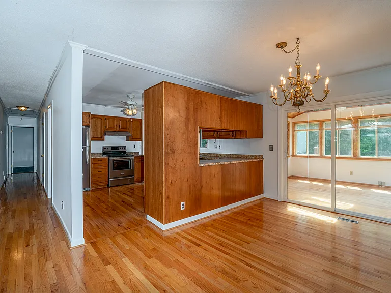 Dining Into Kitchen and Hallway
