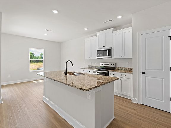 The island is spacious