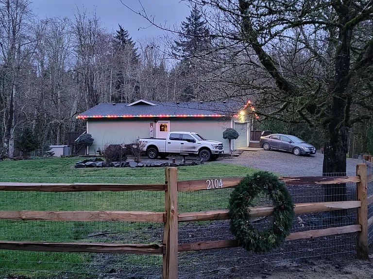 Side view of entrance/winter
