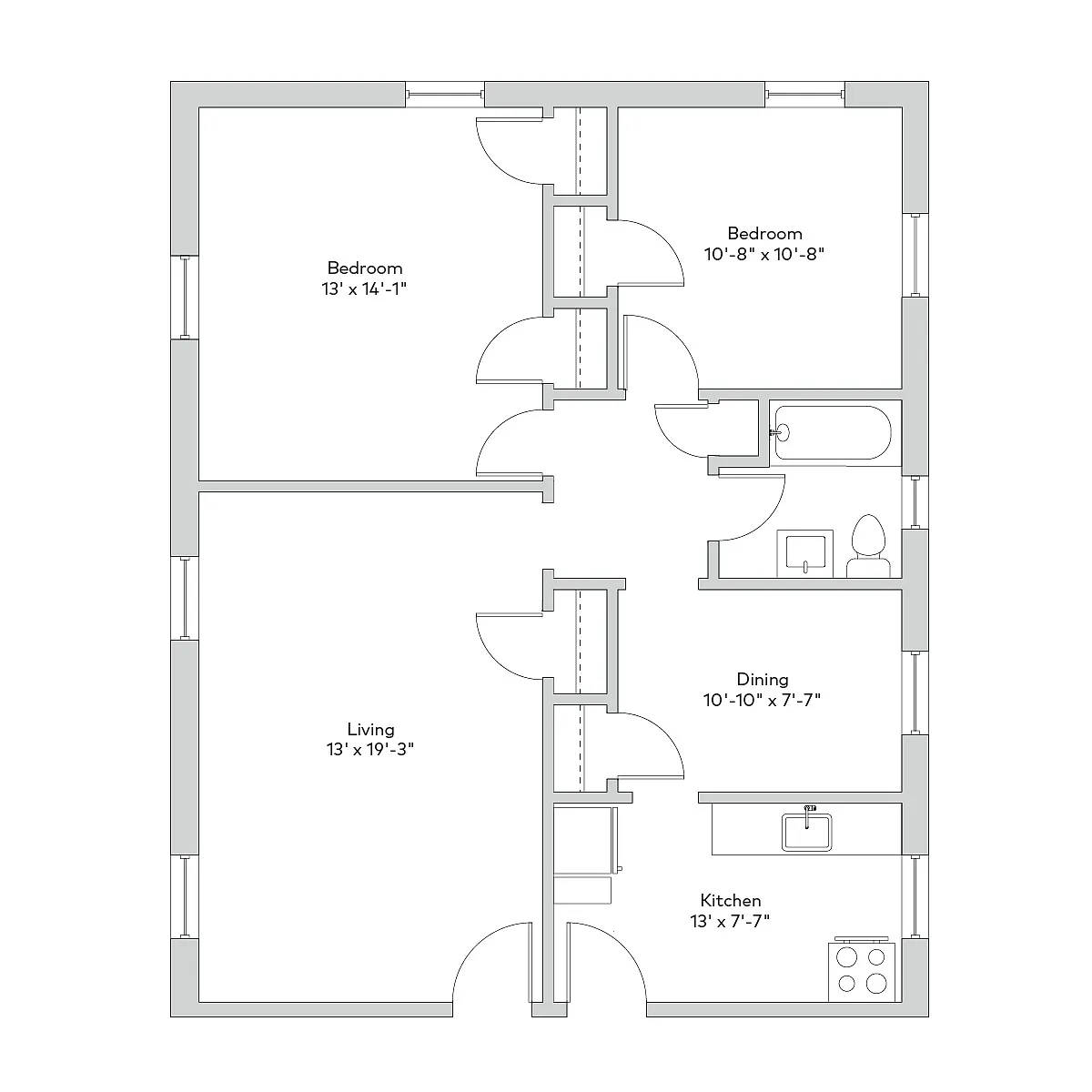 Floor plan RTG-2b1b