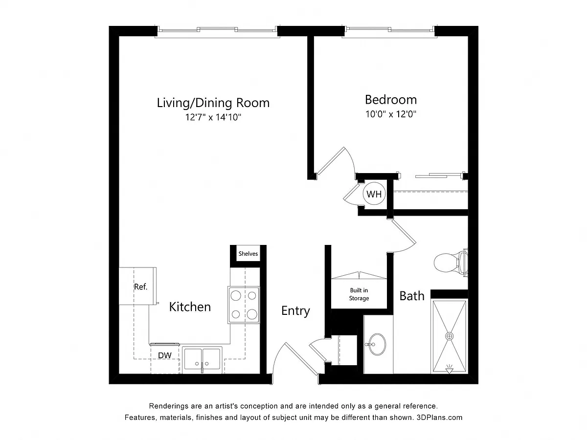 Floor plan One Bedroom