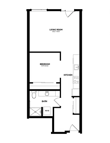 Floor plan A-9 One Bedroom