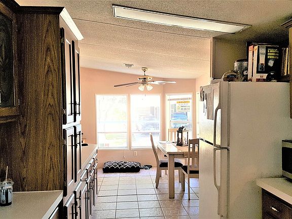 breakfast nook at the end of the kitchen