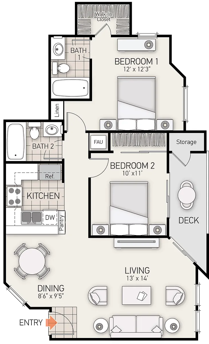 Floor plan Berkeley - Plan B