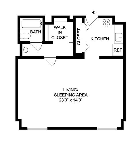 Floor plan Studio - A - Harbor View