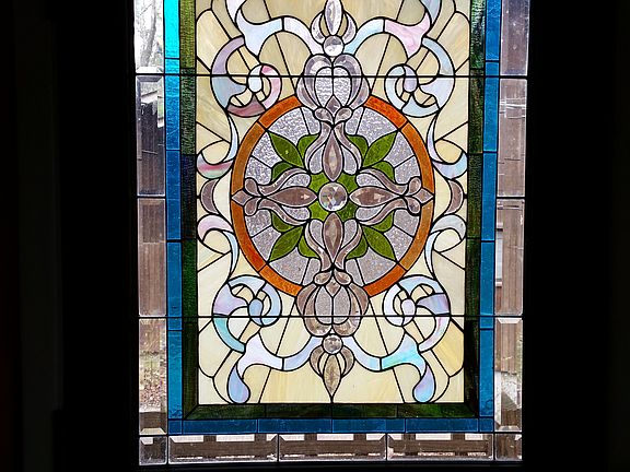 stained glass in front door 