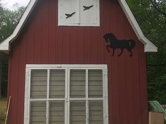 Barn near house