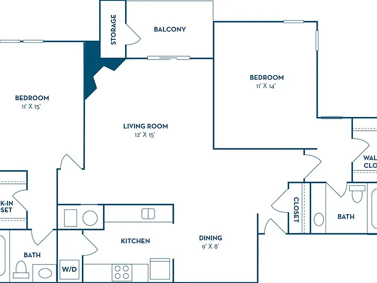 2 Bedroom | 2 Bath | 1125 SF 2 Bedroom | 2 Bath | 1125 SF