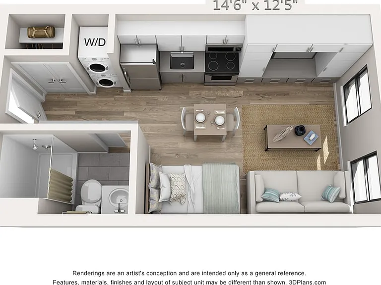 Studio - 329 SF Studio - 329 SF