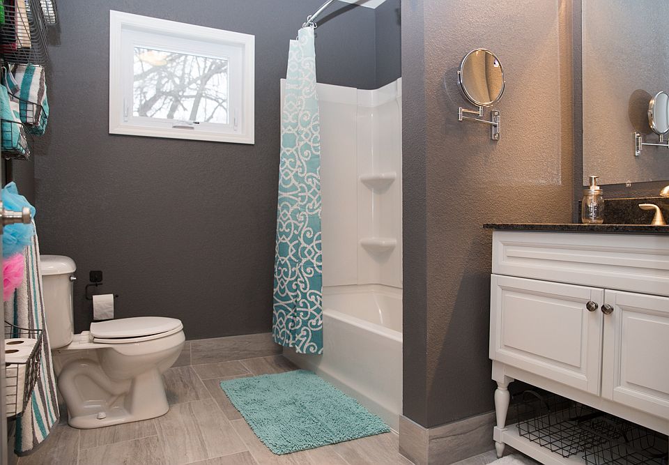 Roomy main level bathroom