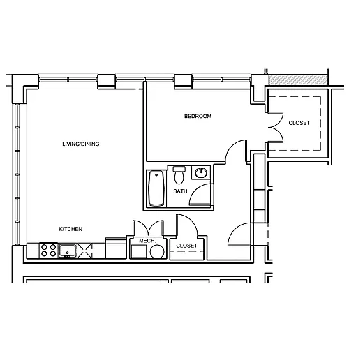 Floor plan 1 Bed