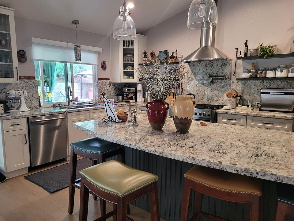 kitchen and island