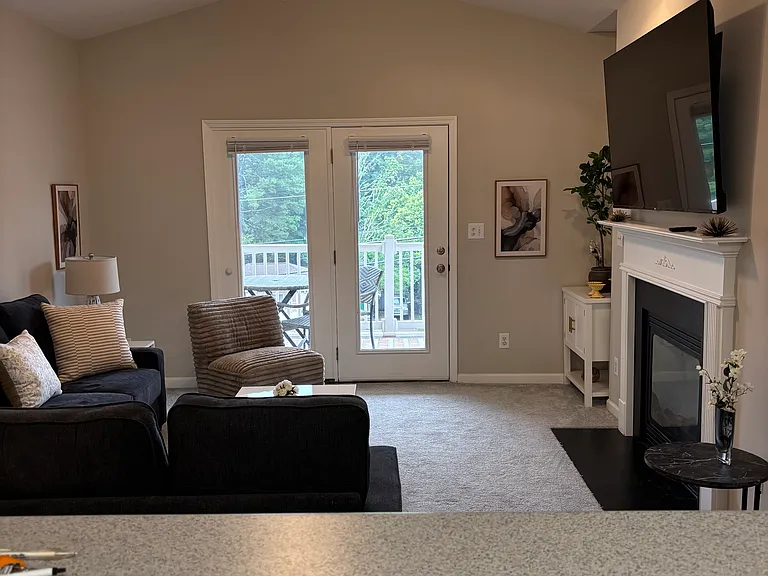 living area out to deck