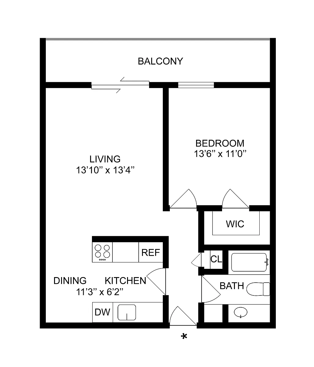 Floor plan 1B1B