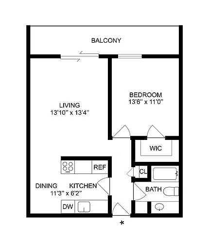 Floor plan 1B1B