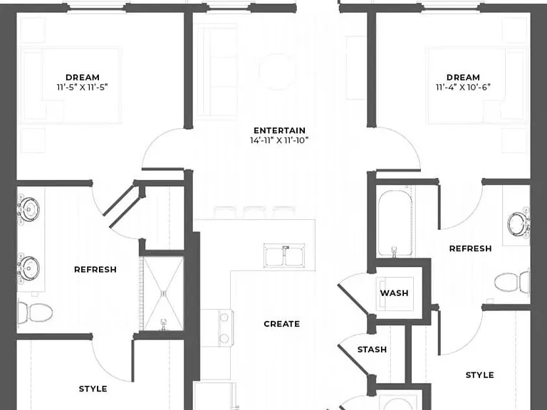 B6 floor plan The Lacy at South Main