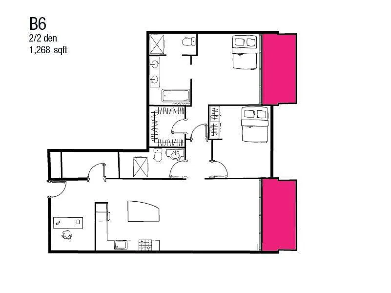 Floor plan Two Bedroom