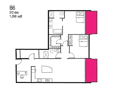 Floor plan Two Bedroom